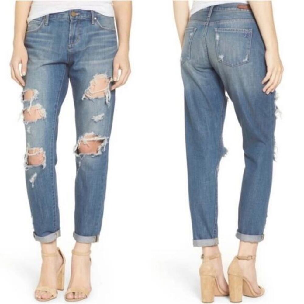 Articles Of Society Women's Distressed Destroyed Janis Boyfriend Jeans Size‎ 26
